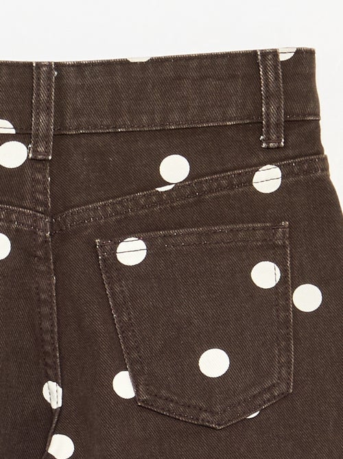 Denim broek met stippen - Kiabi