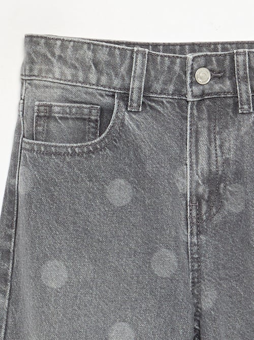 Denim broek met stippen - Kiabi