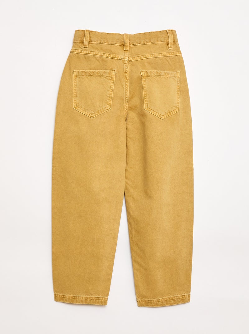 Denim broek met wijde ballonpijpen Geel - Kiabi