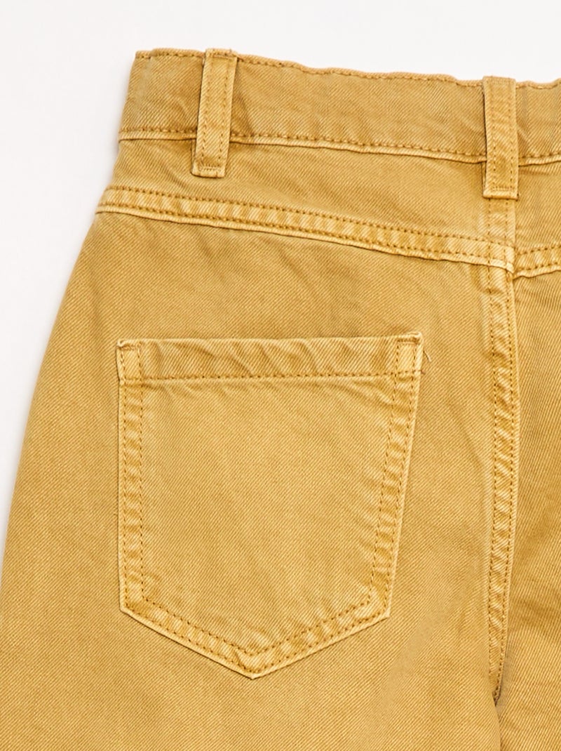 Denim broek met wijde ballonpijpen Geel - Kiabi