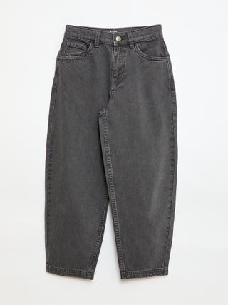 Denim broek met wijde ballonpijpen
