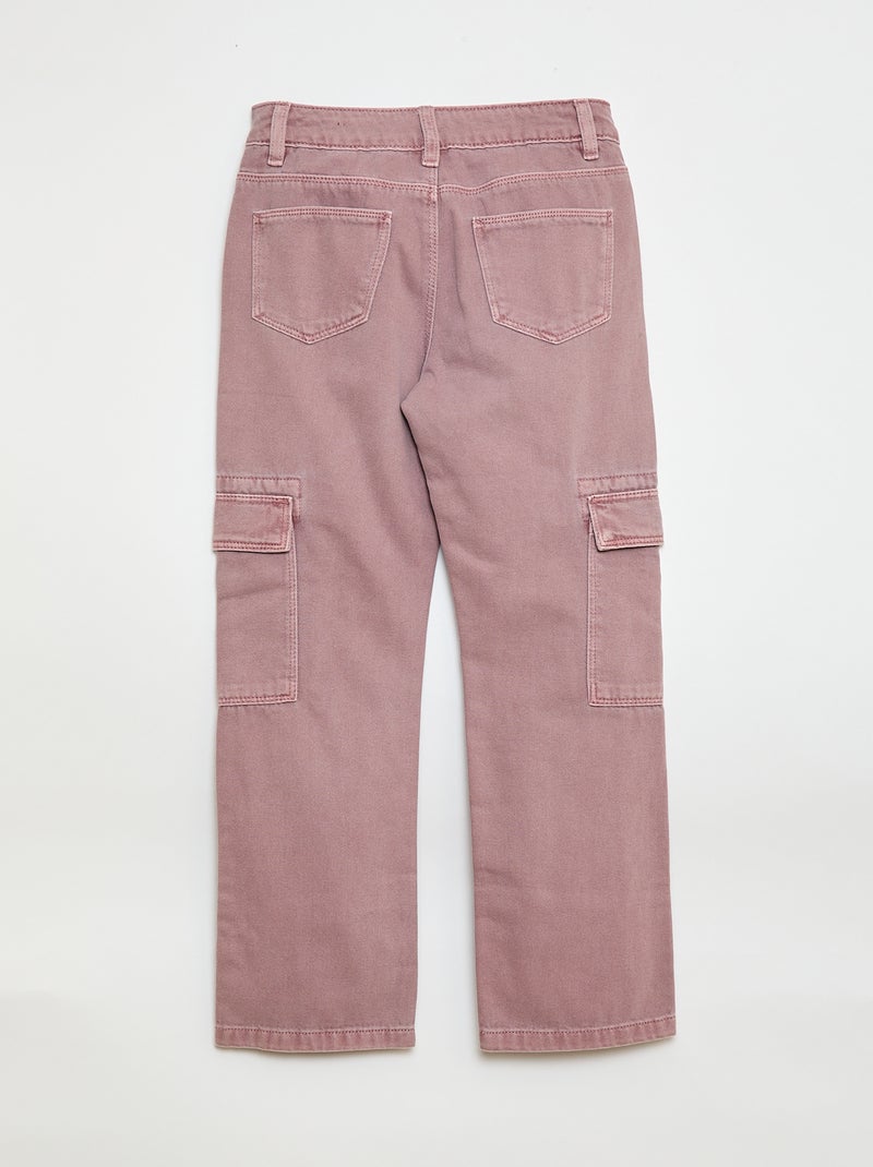 Denim broek met zakken Paars - Kiabi