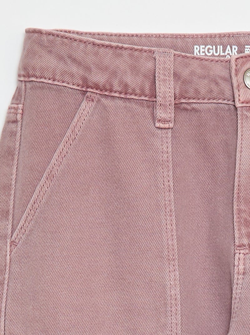 Denim broek met zakken Paars - Kiabi