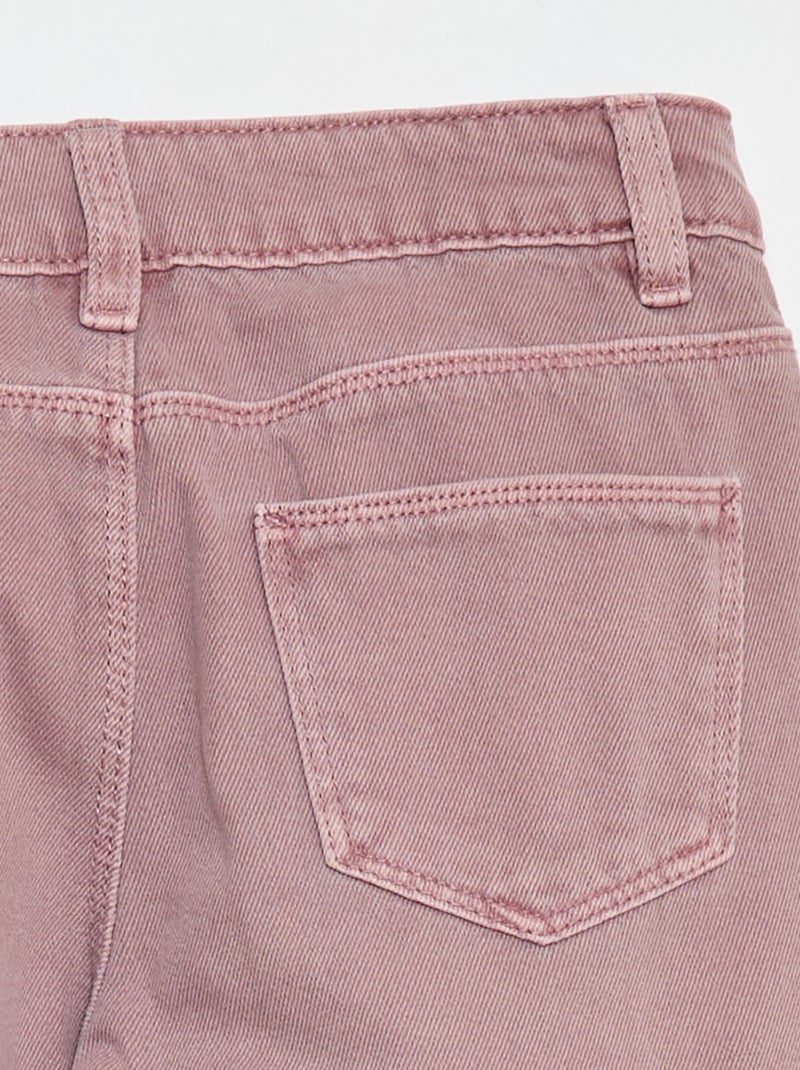 Denim broek met zakken Paars - Kiabi