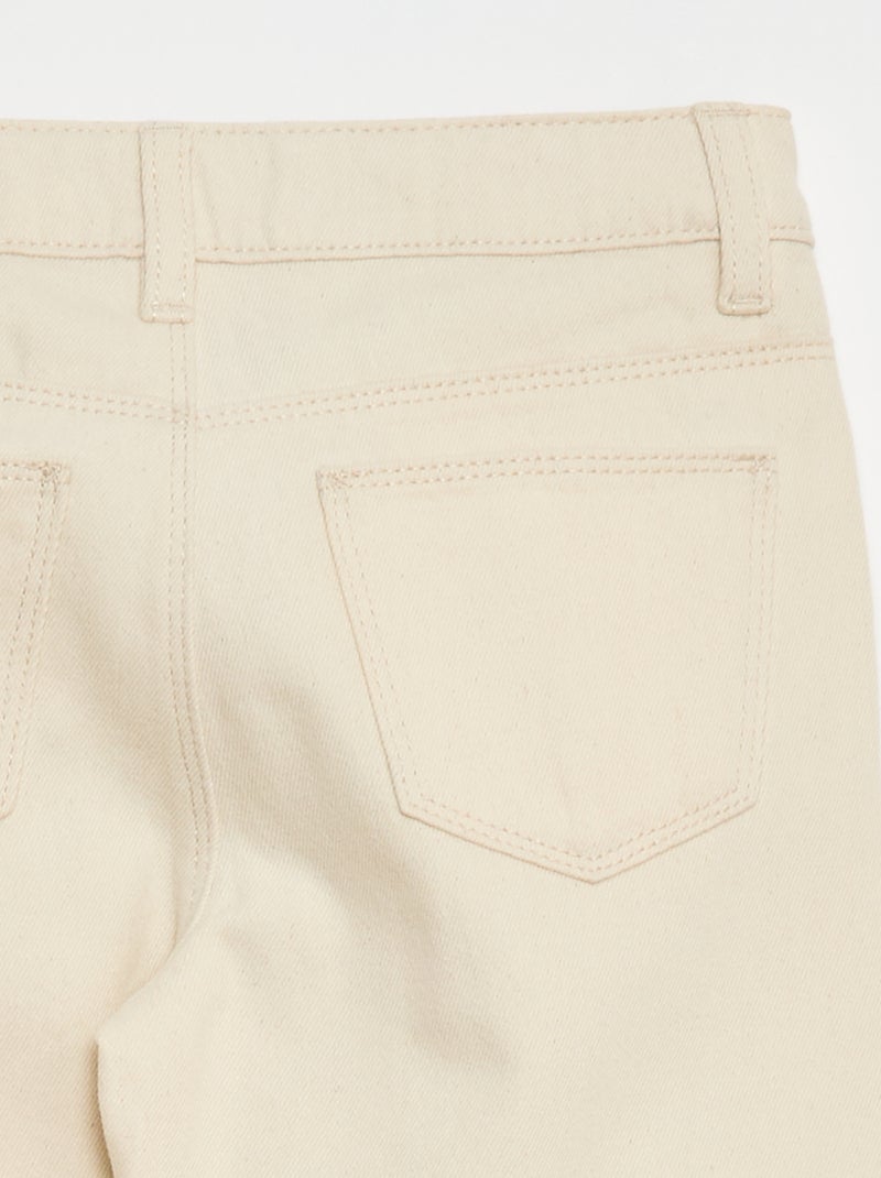 Denim broek met zakken Wit - Kiabi