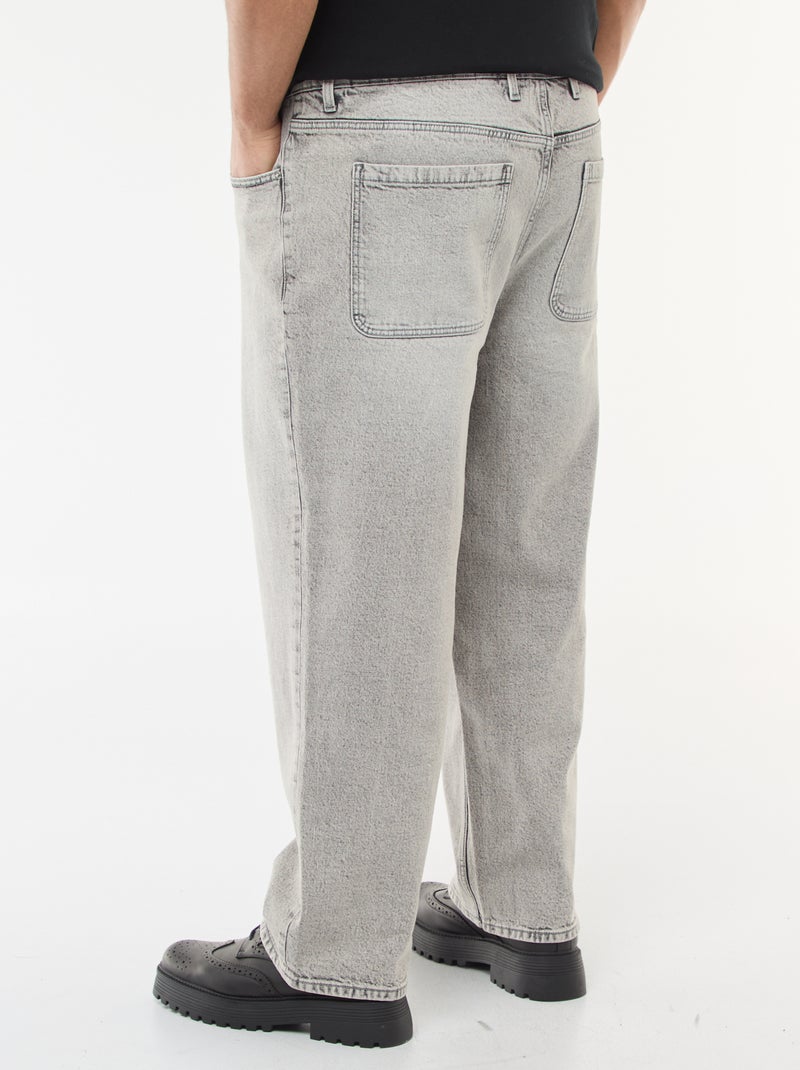 Denim broek relaxed fit Grijs - Kiabi