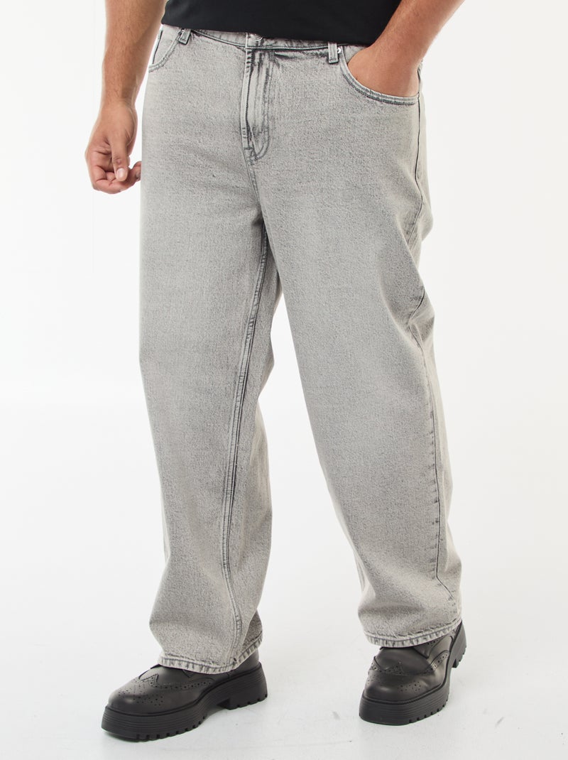Denim broek relaxed fit Grijs - Kiabi