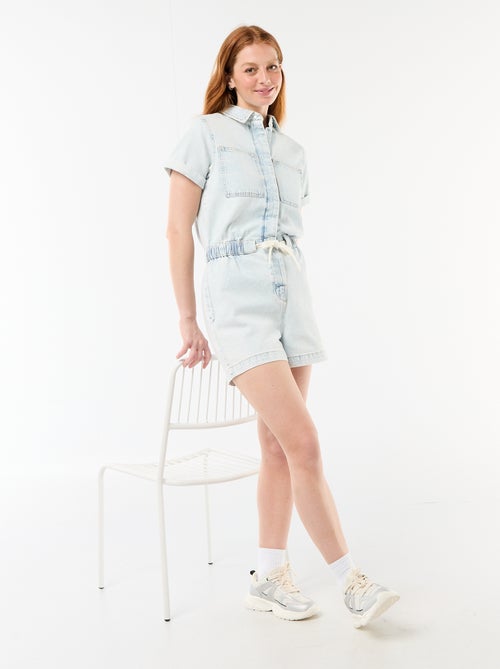 Denim combishort - Kiabi