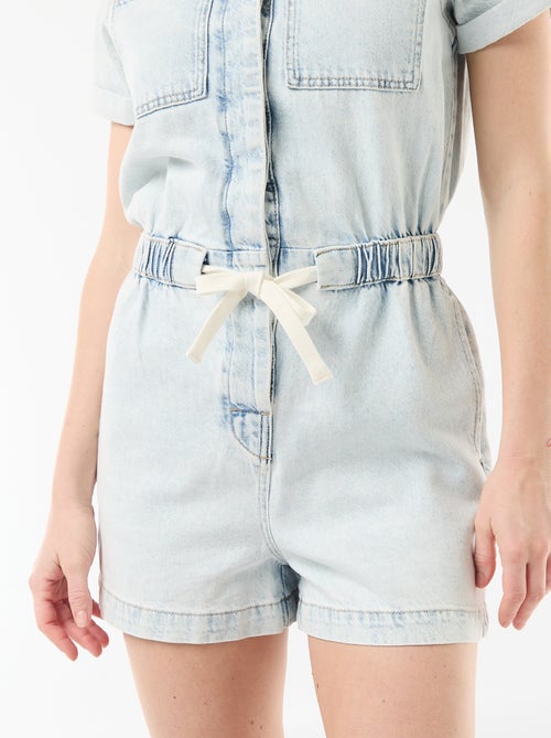 Denim combishort - Kiabi