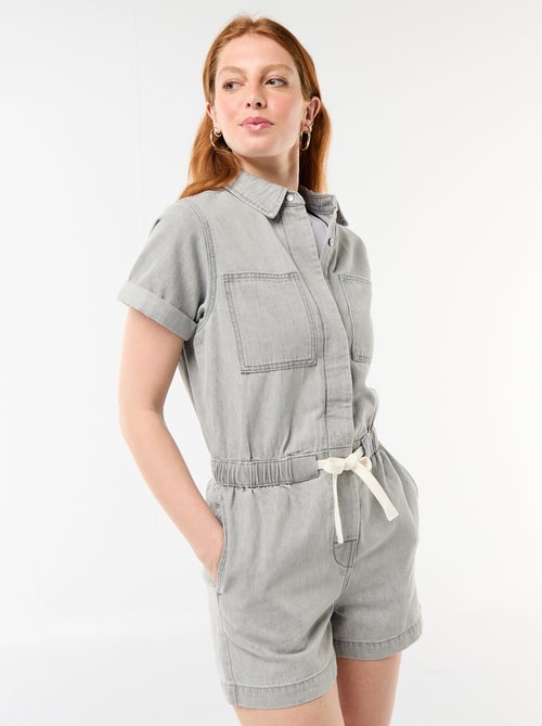 Denim combishort - Kiabi