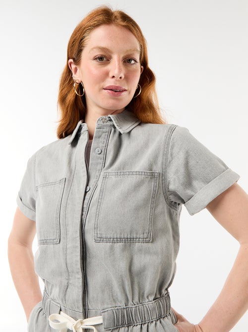 Denim combishort - Kiabi