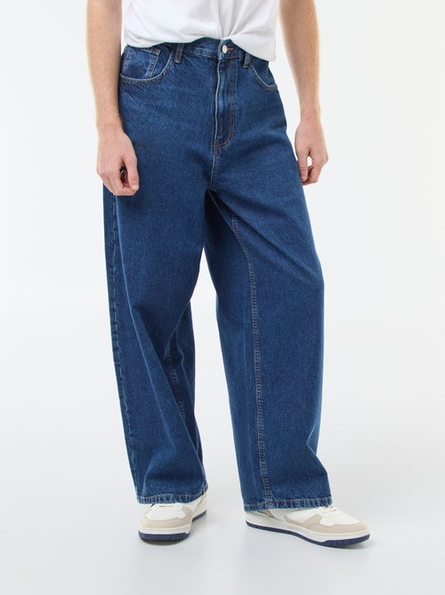 Denim fit baggy van katoen - Kiabi