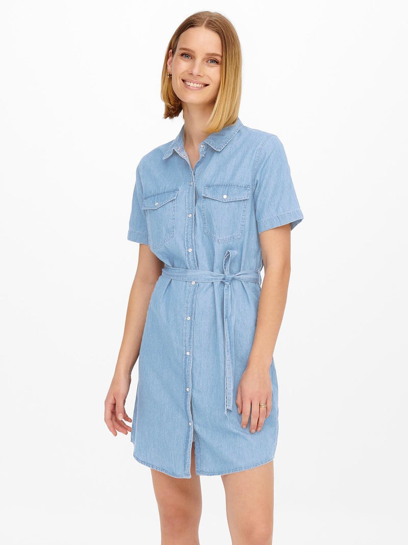 Denim hemdjurk 'JDY' BLAUW - Kiabi
