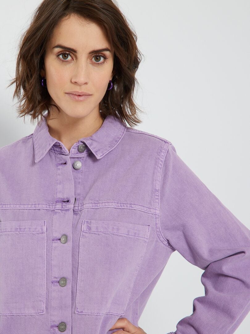 Kort hemdjurk in denim met lange mouwen brut Calvin Klein Jeans | La