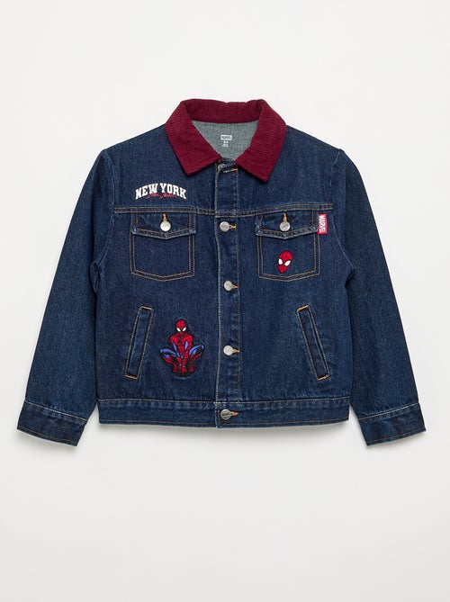 Denim jas 'Marvel' 'Spiderman' met contrasterende kraag - Kiabi
