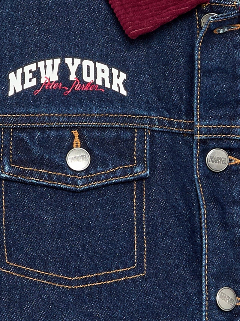 Denim jas 'Marvel' 'Spiderman' met contrasterende kraag Blauw - Kiabi