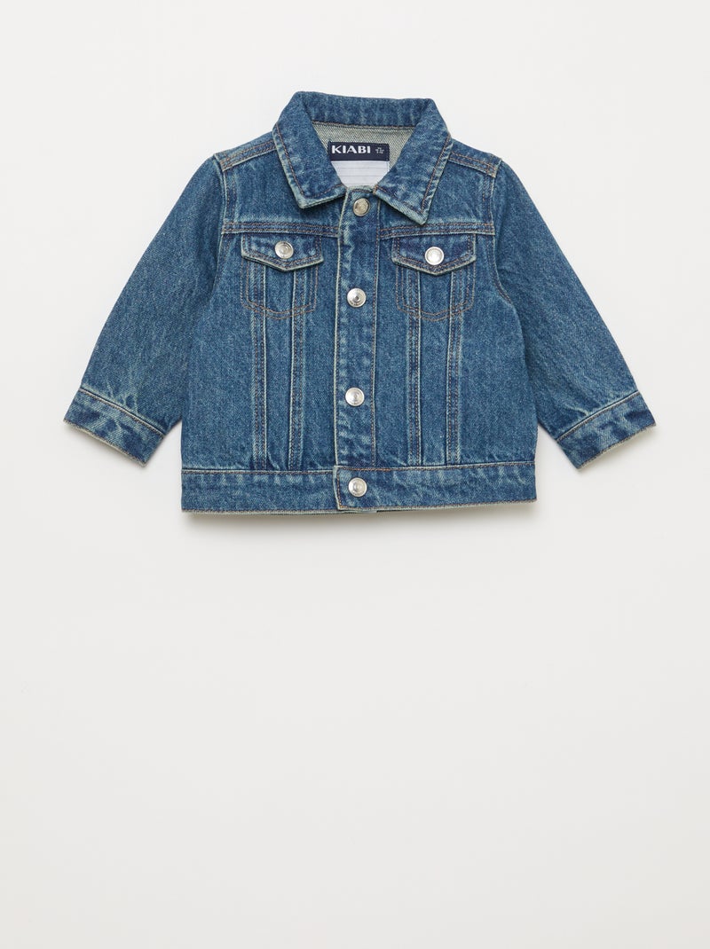 Denim jas met drukknoopsluiting Blauw - Kiabi