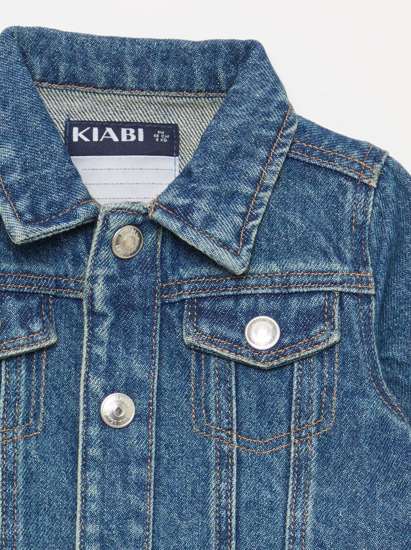 Denim jas met drukknoopsluiting Blauw - Kiabi