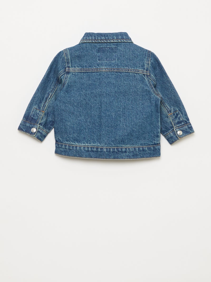 Denim jas met drukknoopsluiting Blauw - Kiabi