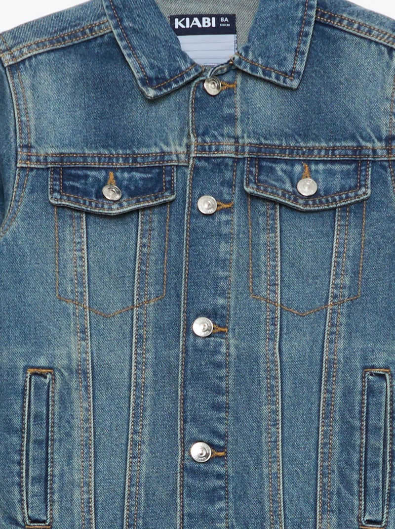 Denim jas met knoopsluiting Blauw - Kiabi