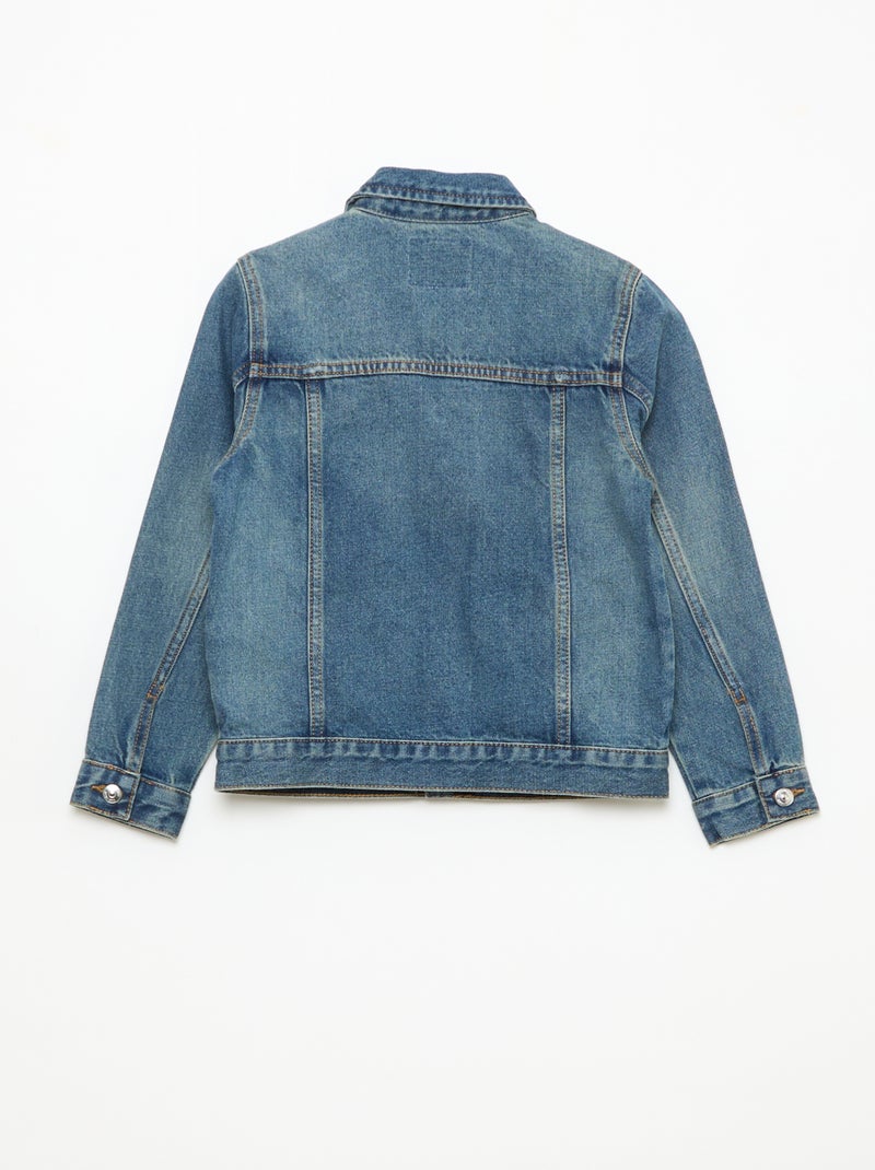 Denim jas met knoopsluiting Blauw - Kiabi