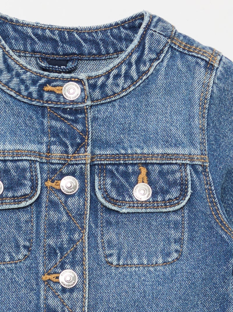 Denim jas met ronde kraag Blauw - Kiabi