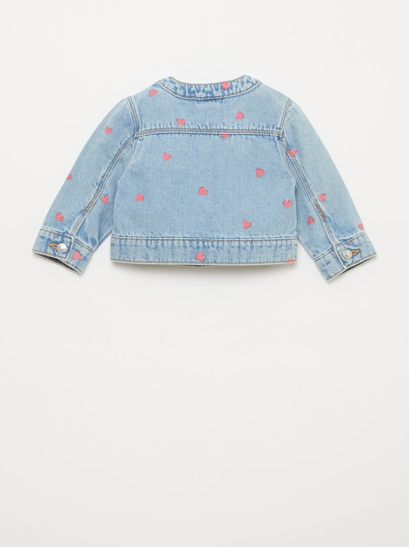 Denim jas met ronde kraag Blauw - Kiabi