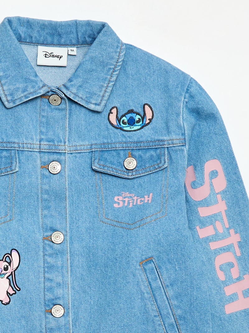 Denim jas 'Stitch' met knoopsluiting Blauw - Kiabi