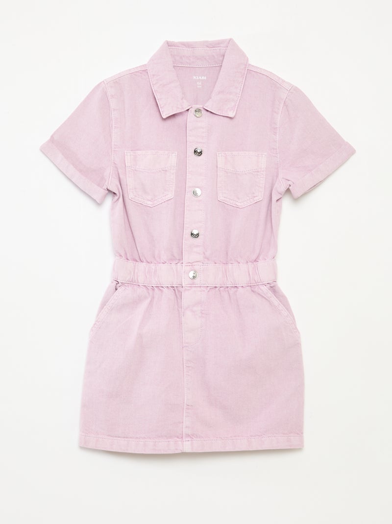 Denim jurk paars - Kiabi