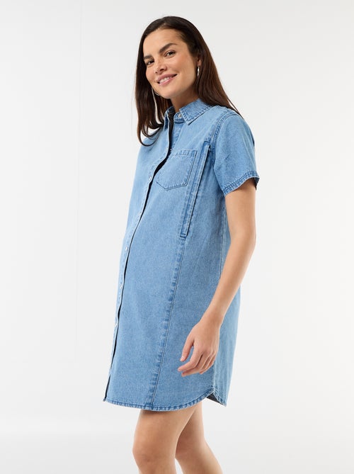 Denim overgooierjurk voor borstvoeding - Kiabi