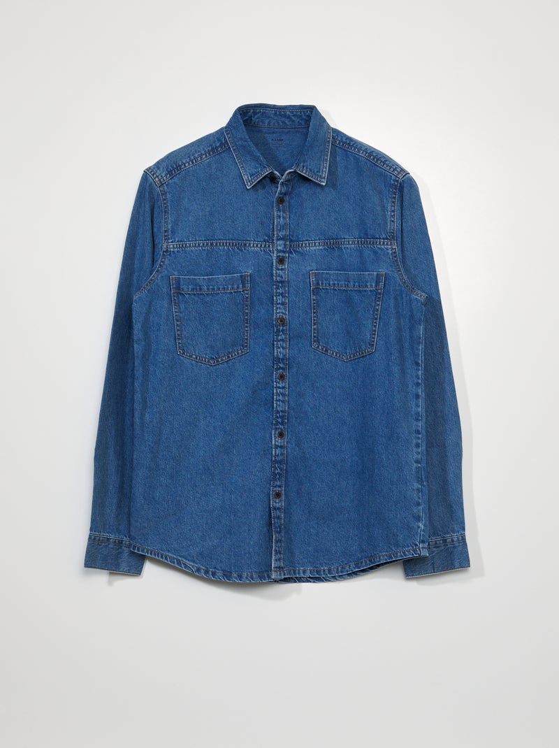 Denim overhemd BLAUW - Kiabi