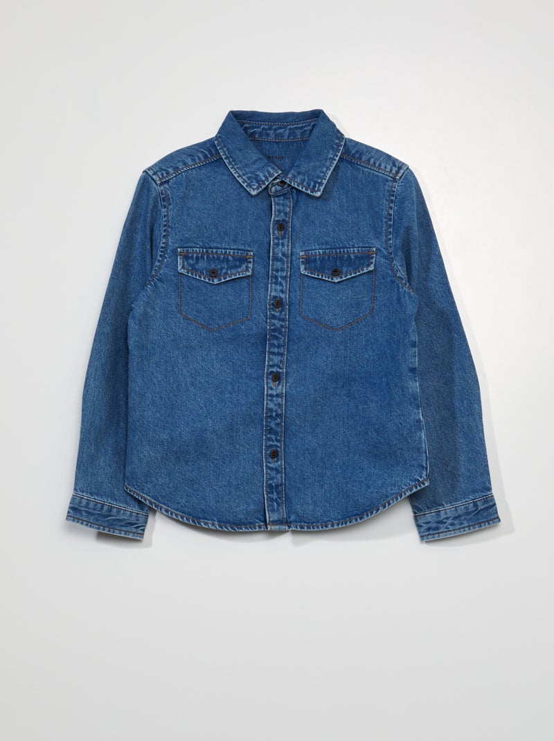 Denim overhemd BLAUW - Kiabi
