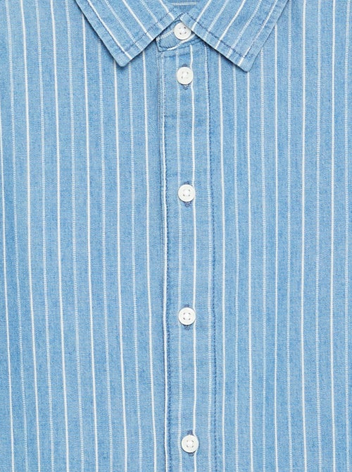 Denim overhemd met korte mouwen - Kiabi