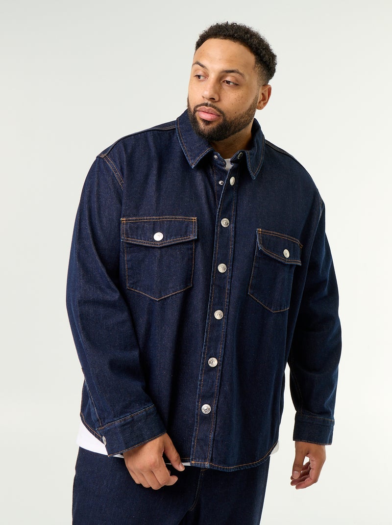 Denim overhemdjas Blauw - Kiabi