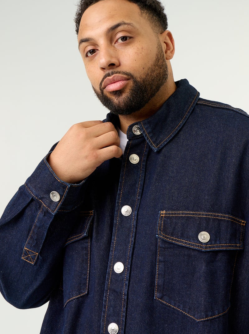 Denim overhemdjas Blauw - Kiabi