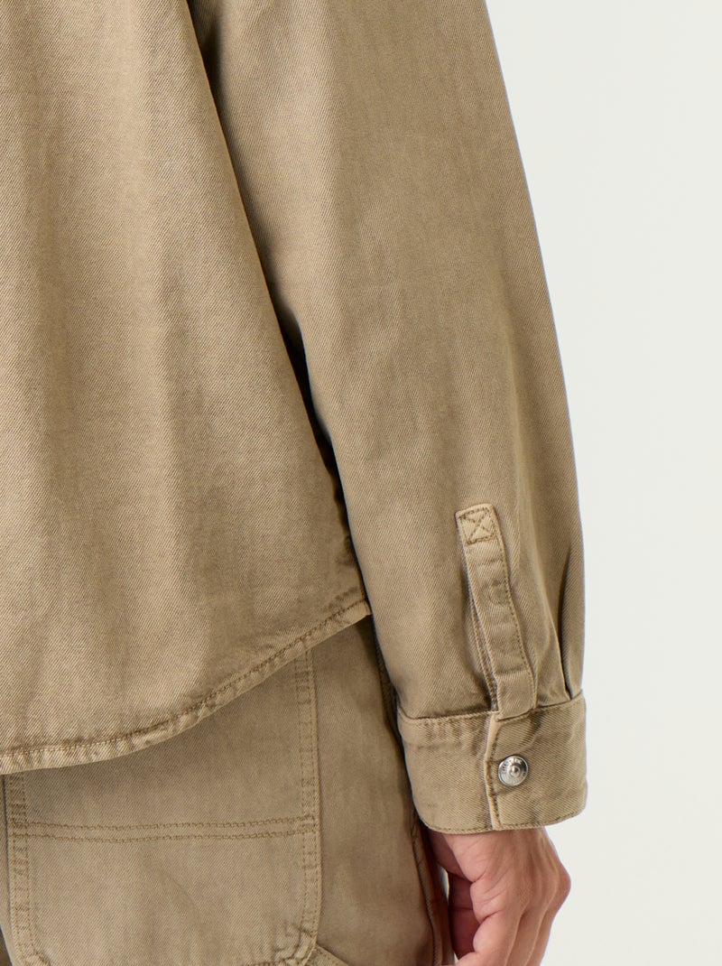 Denim overshirt Biege - Kiabi