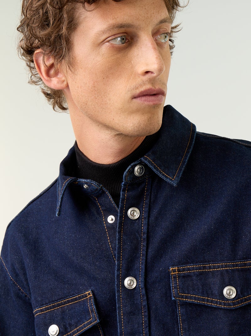 Denim overshirt Blauw - Kiabi