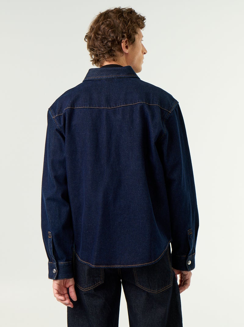 Denim overshirt Blauw - Kiabi