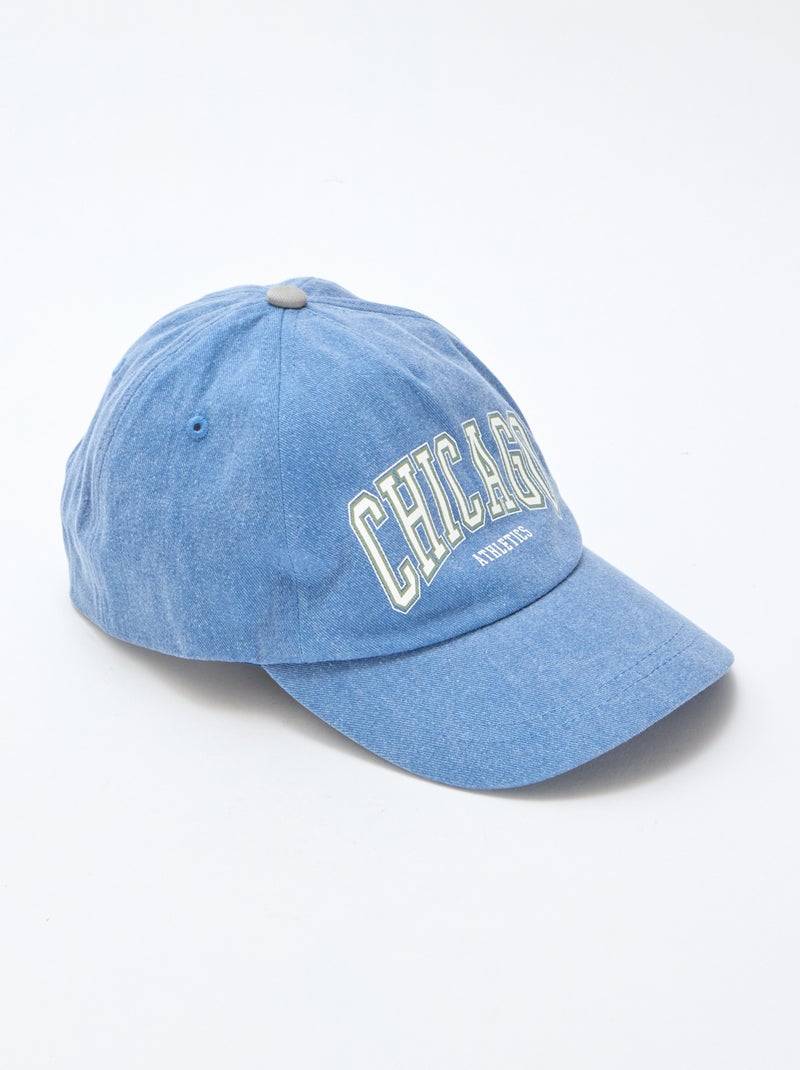 Denim pet met opschrift Blauw - Kiabi