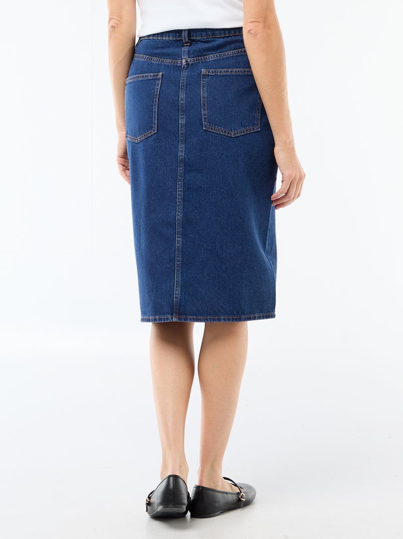 Denim rok met 5 zakken Blauw - Kiabi