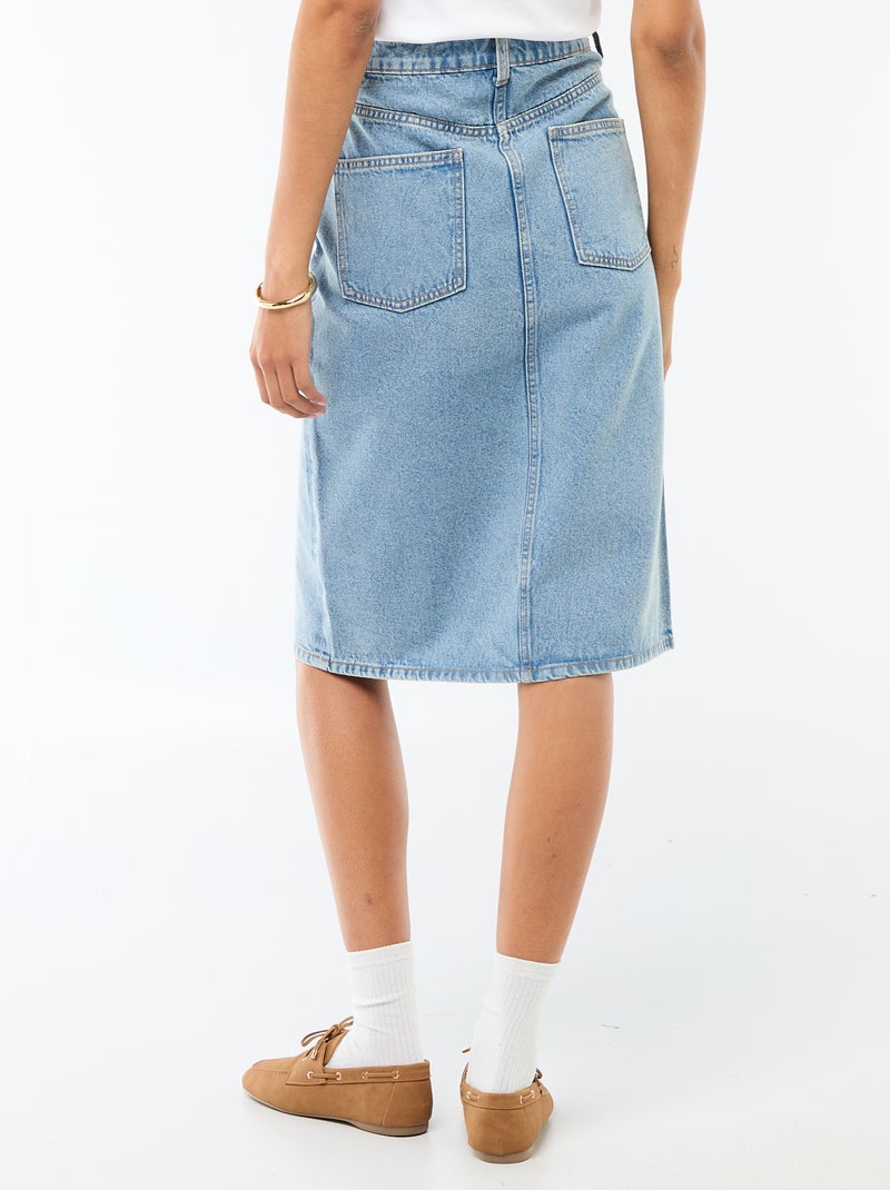 Denim rok met 5 zakken Blauw - Kiabi