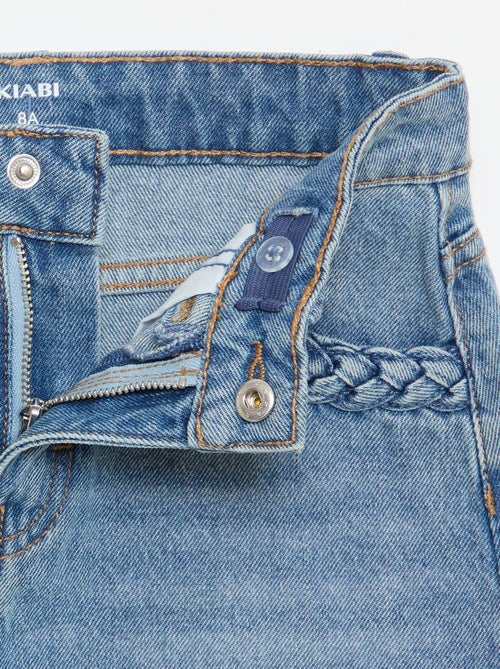 Denim rok met gevlochten zakken - Kiabi