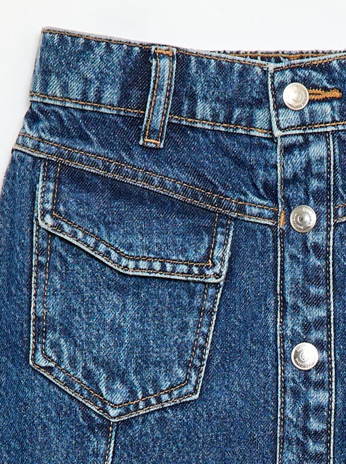 Denim rok met knopen - Kiabi