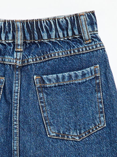 Denim rok met knopen - Kiabi