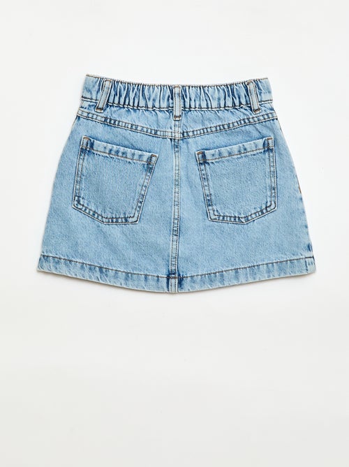 Denim rok met knopen - Kiabi