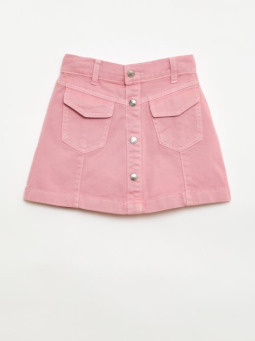 Denim rok met knopen - Kiabi