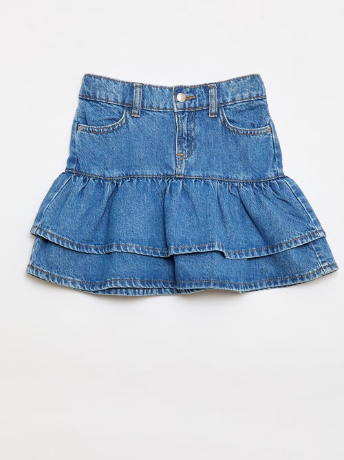 Denim rok met volants - Kiabi