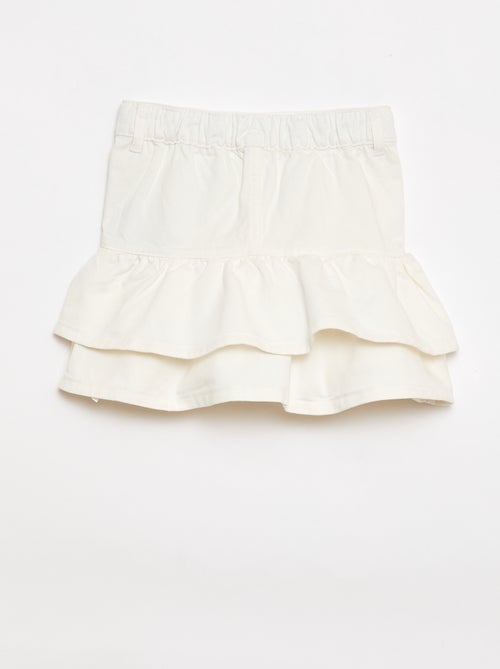 Denim rok met volants - Kiabi