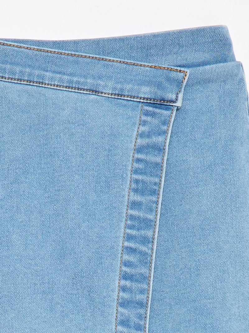Denim rokje-short Blauw - Kiabi