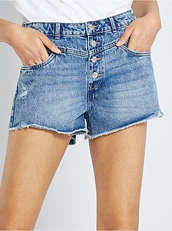 Denim short in westernstijl - Kiabi